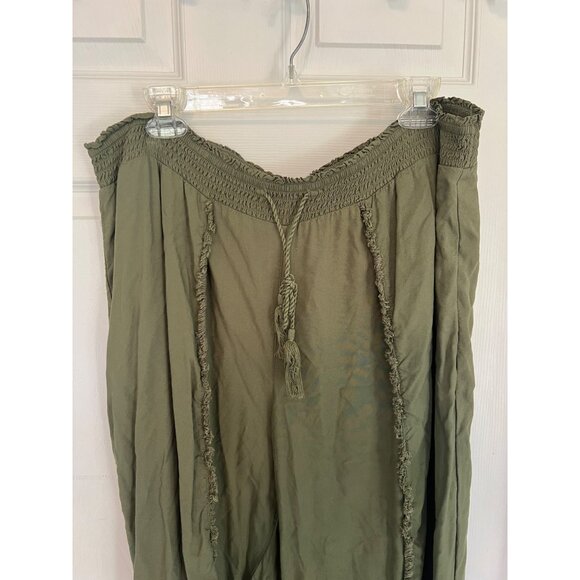 Time & Tru Green Casual Pull On High Rise Pants Size XXL - Picture 2 of 7